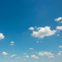 white fluffy clouds on sky