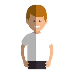 young man avatar character vector illustration design