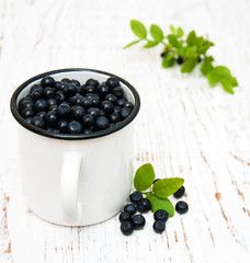 Cup with Blueberries