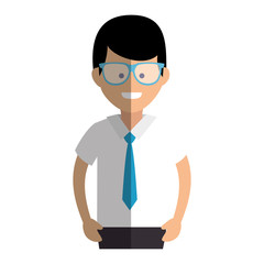 businessman avatar character icon vector illustration design