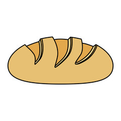 white background with colorful silhouette of bread vector illustration