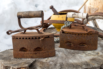 Image with old irons.
