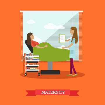 Maternity concept vector illustration in flat style
