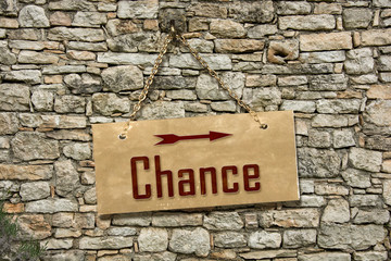 Fototapeta premium Schild 235 - Chance