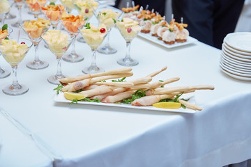 Banquet lunch break at conference meeting