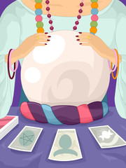 Girl Fortune Teller Crystal Ball