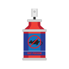 Fototapeta premium spray of rat killer poison and no rat sign concept. vector illustration