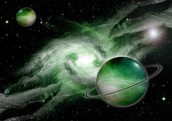 galaxy in a free space