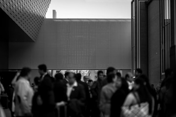 Business People Rush Hour Walking Commuting City