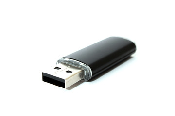 isolated black USB Stick 