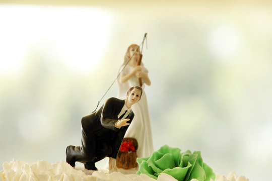 ironica cake Topper sposini su torta delle nozze