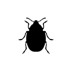 Pictogram beetle icon. Black icon on white background.