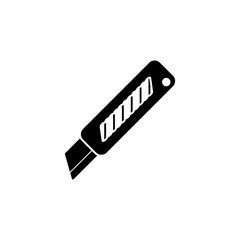 Pictogram knife for papers icon. Black icon on white background.