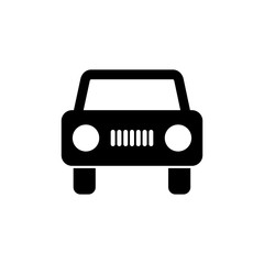 Pictogram car icon. Black icon on white background.