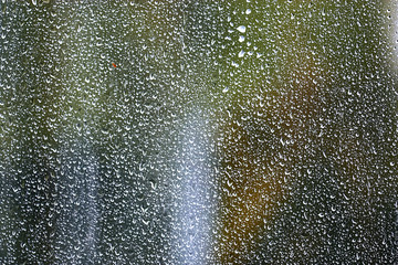 Raindrops on the glass bokeh
