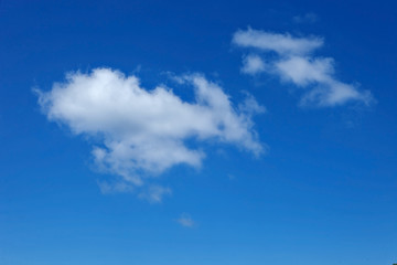 Obraz premium Blue sky with white clouds.