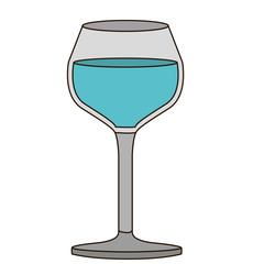 light coloured silhouette of burgundy glass with water vector illustration