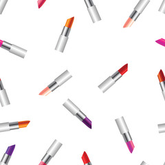 Seamless texture of lipstick, vector illustration
