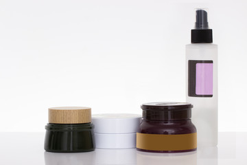 cosmetic containers isolated