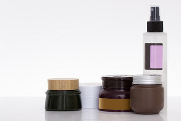 cosmetic containers isolated