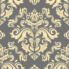 Fototapeta premium Orient vector classic golden pattern. Seamless abstract background with repeating elements. Orient background