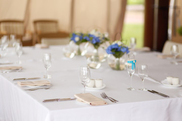 The elegant wedding table