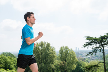 Male Runner on Hill 