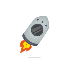 Cartoon rocket vector 