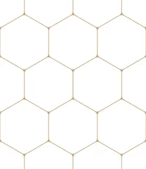Stickers pour porte Hexagone fond graphique de grille minimale hexagone géométrique