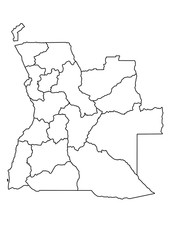 Angola border on a white background circuit