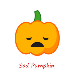 Banner Pumpkin Emotions. Vector illustration.
