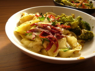 Dumplings with chorizo