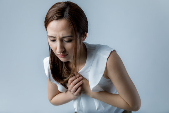 young woman having a heart ache.