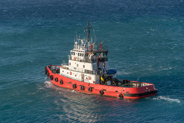 Fototapeta premium Schleppschiff im Einsatz