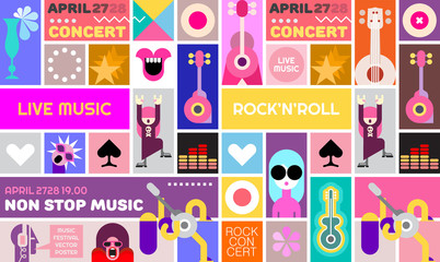 Rock Concert poster template design