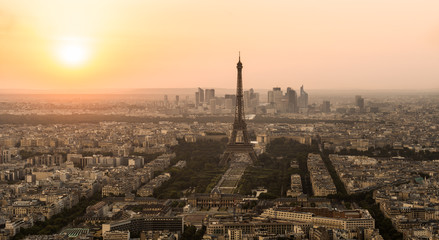 Sunset at the Eiffel tower, Paris, France