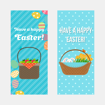 Happy Easter vertical flyers template