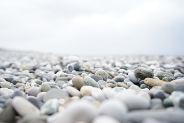 Sea stones close up summer background - 145083519