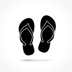 flip flops on white background