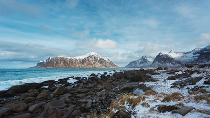 Rocky shore of Lofotens