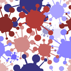 Vector seamless pattern. Abstract colorful blots. Background with blots