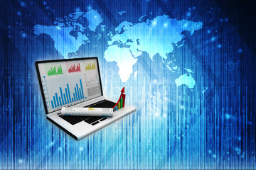Stock market online business concept. business Graph 