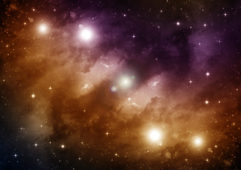 galaxy in a free space