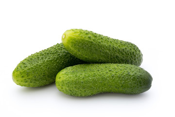 The first spring ecologically cucumbers.