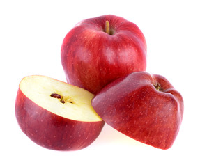 red apple isolated on white background