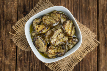 Antipasti (Grilled Zucchinis) (selective focus, close-up shot)