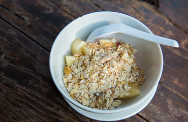 Muesli in a bowl