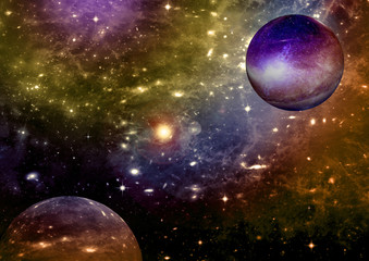 galaxy in a free space