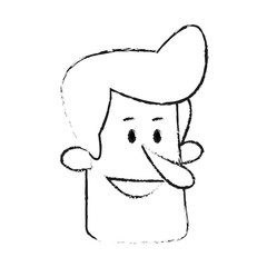 face of happy man cartoon icon image vector illustration design 