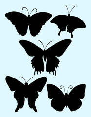 Beautiful butterfly silhouette. Good use for symbol, logo, mascot, web icon, sign, tattoo or any design you want.